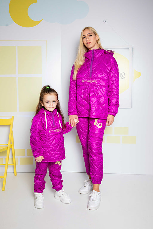 Puffer Set Kids Magenta